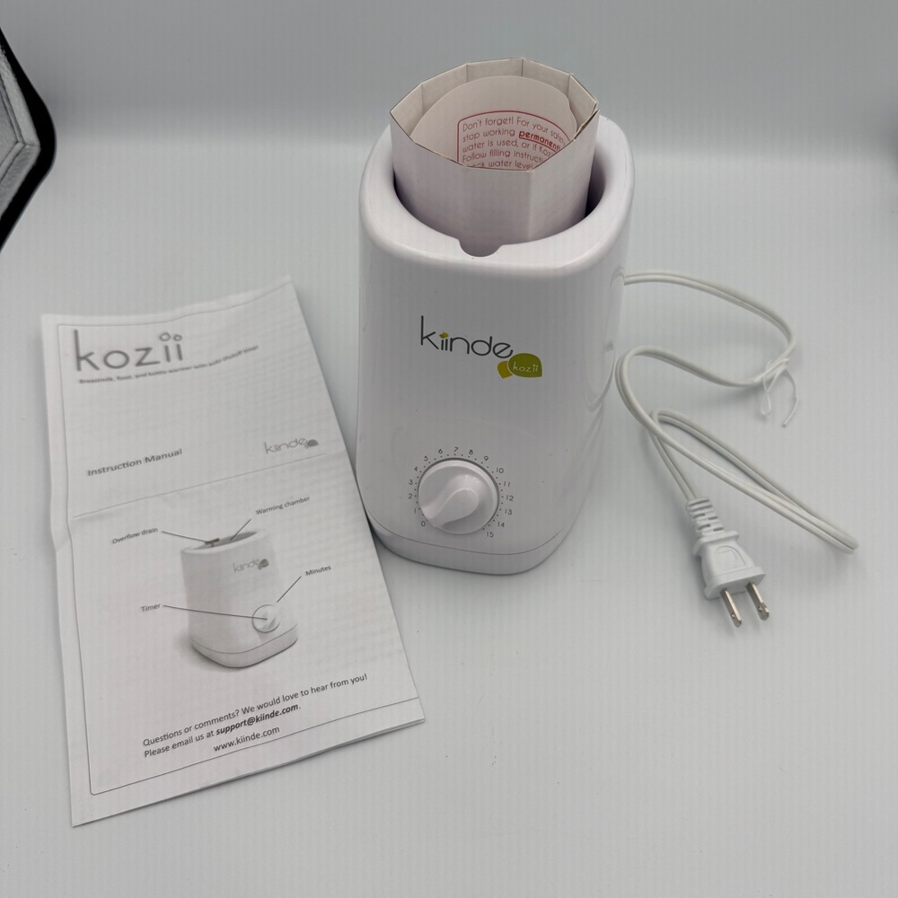 Kiinde Kozii Breast Milk and Bottle Warmer White K1395.R1.NA with Manual